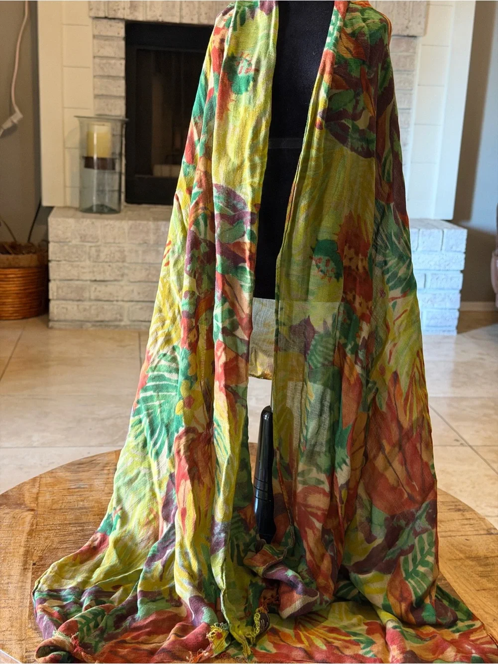 Lot 4 Patricia Nash Fall Pattern Scarfs Wraps 100% Viscose 24-28” Wide Fringe